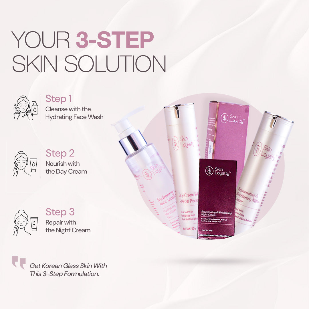 Perfect Korean Glass Skin: 3-Step Cleans n Glow Kit
